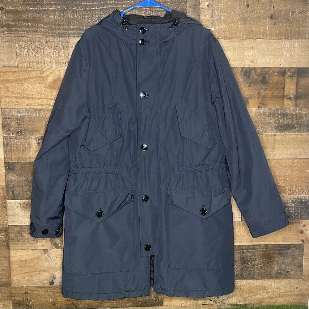 J Crew Sportsman's Outfitter Hooded Snorkel‎ Coat in Obsidian Men's Size - M